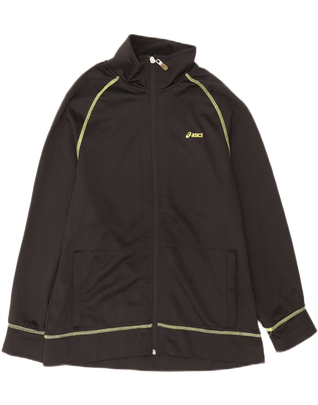 Asics Damen-Trainingsanzug-Top-Jacke UK 16 Large Schwarz Polyester