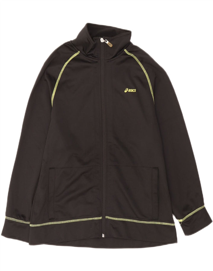 Asics Damen-Trainingsanzug-Top-Jacke UK 16 Large Schwarz Polyester