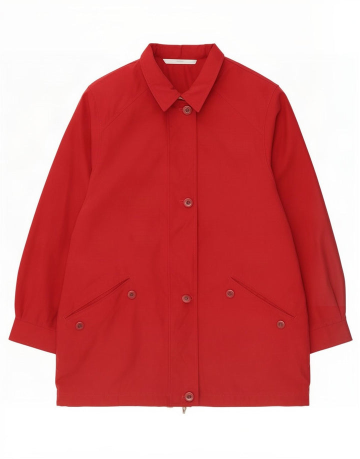 Marks & Spencer Damen St. Michael Parka Jacke UK 16 Large Rot Polyester