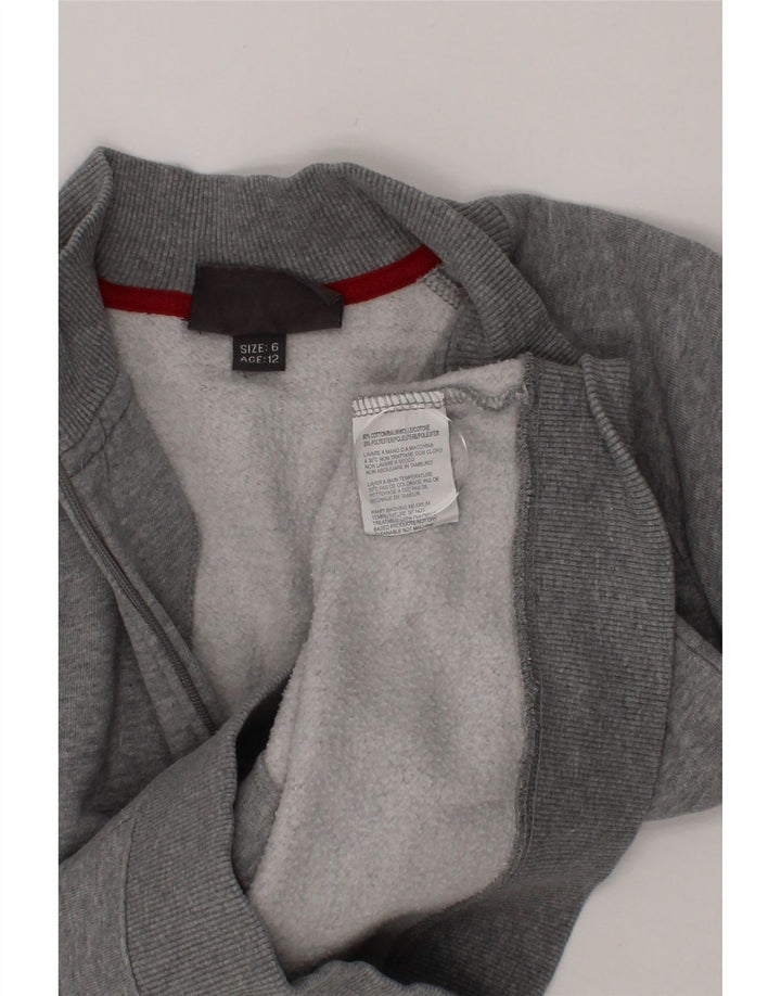 CONVERSE Boys Graphic Tracksuit Top Jacket 11-12 Years Grey Cotton Vintage Converse and Second-Hand Converse from Messina Hembry 