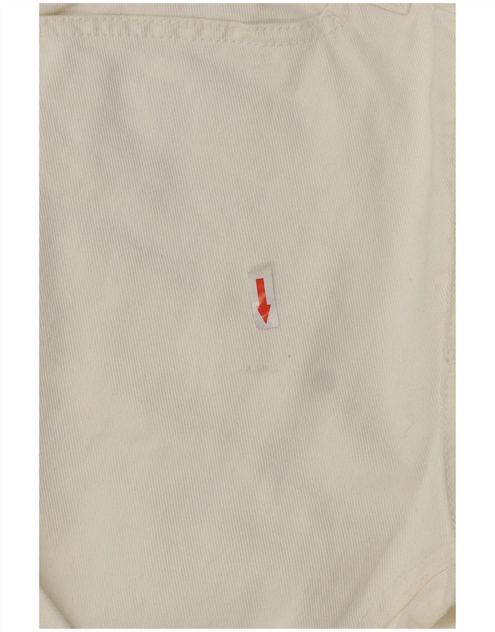 Dondup Herren Stan Dart Straight Jeans W33 L32 Weiße Baumwolle