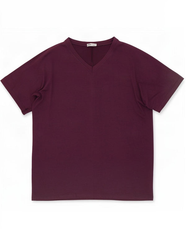 Zara Damen Übergroßes T-Shirt Top UK 20 2XL Lila