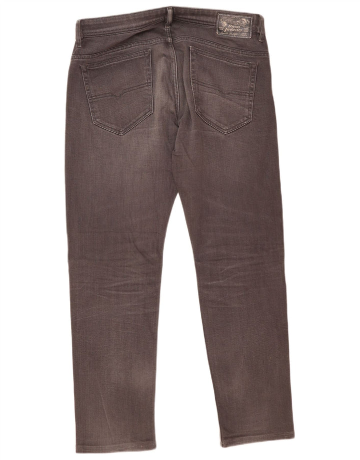 Diesel Herren Slim Jeans W34 L30 Graue Baumwolle