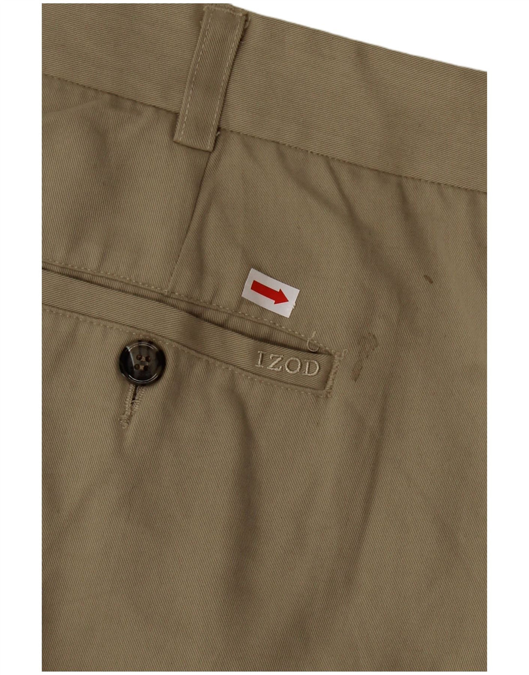 IZOD Herren Pegged Chino Shorts W42 2XL Khaki Polyester