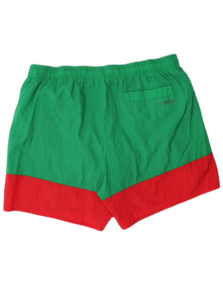 Nike Herren-Badeshorts 2XL, grünes Colourblock-Nylon