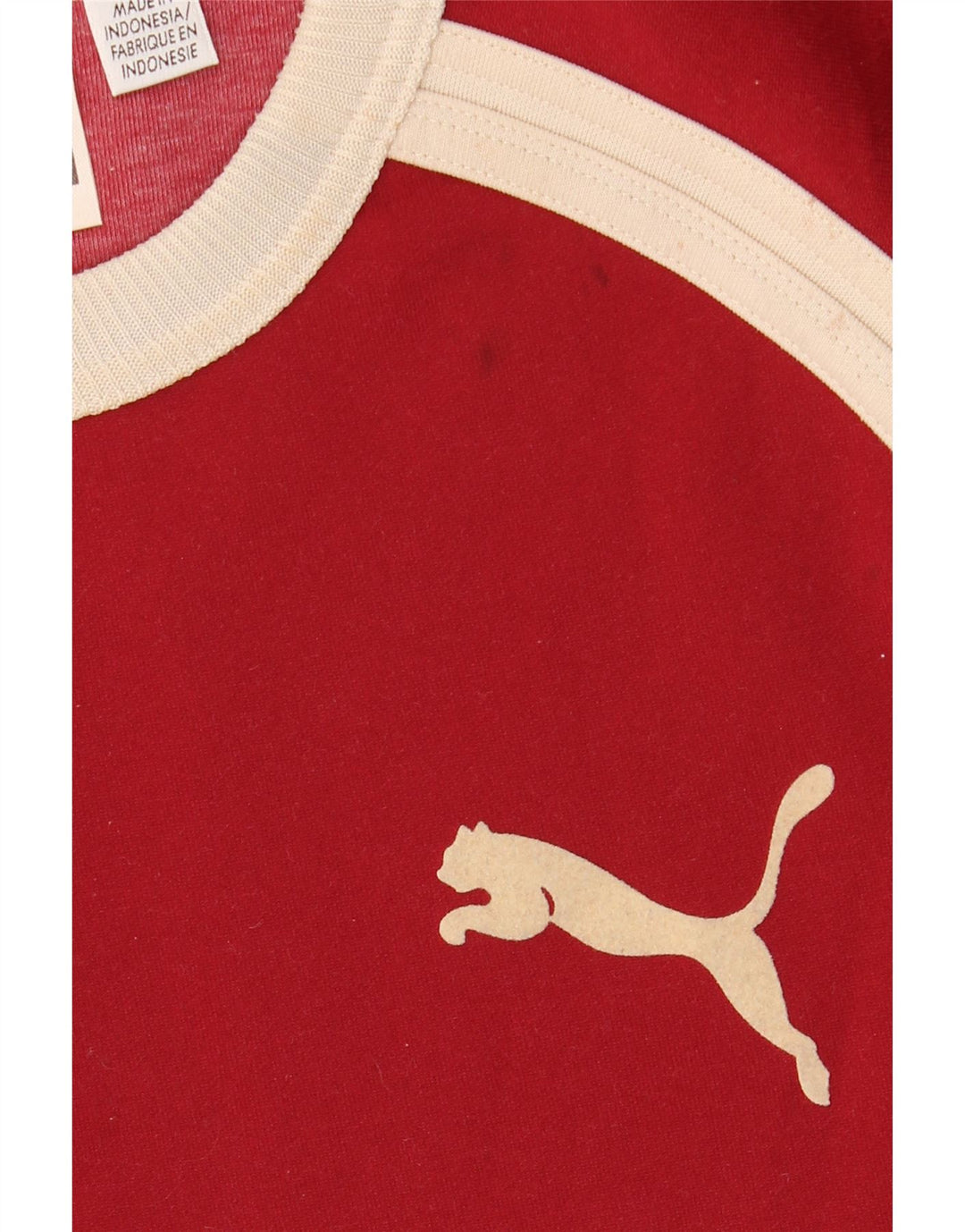 PUMA Herren-Oberteil, langärmelig, klein, rot, Farbblock-Polyester