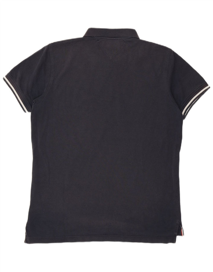 Tommy Hilfiger Herren-Poloshirt mit normaler Passform, mittleres Marineblau