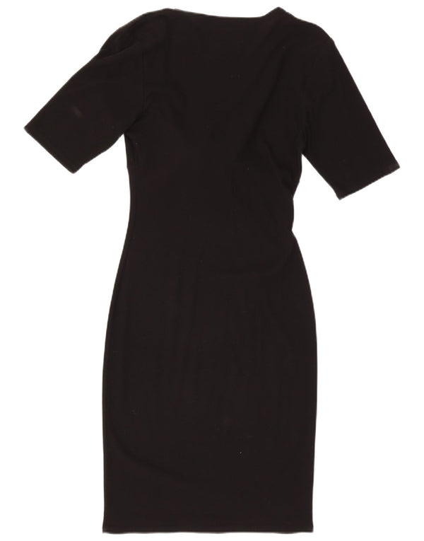 Ungaro Damen Figurbetontes Kleid UK 10 Small Schwarz