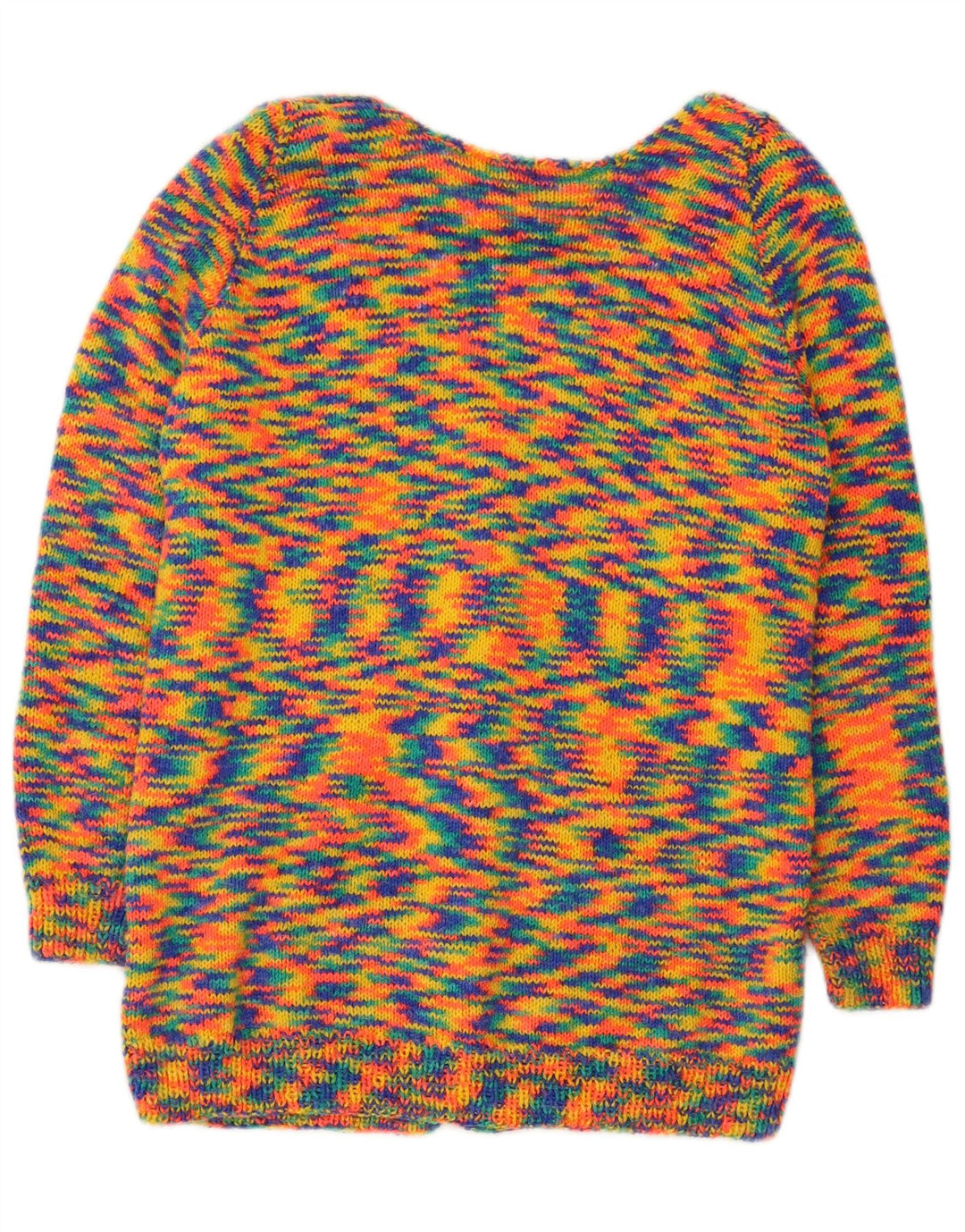 VINTAGE Damen Strickjacke Pullover UK 16 Groß Mehrfarbig gefleckt