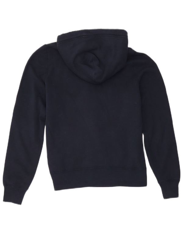 Abercrombie & Fitch Damen-Kapuzenpullover mit grafischem Reißverschluss, Gr. 10, Marineblau