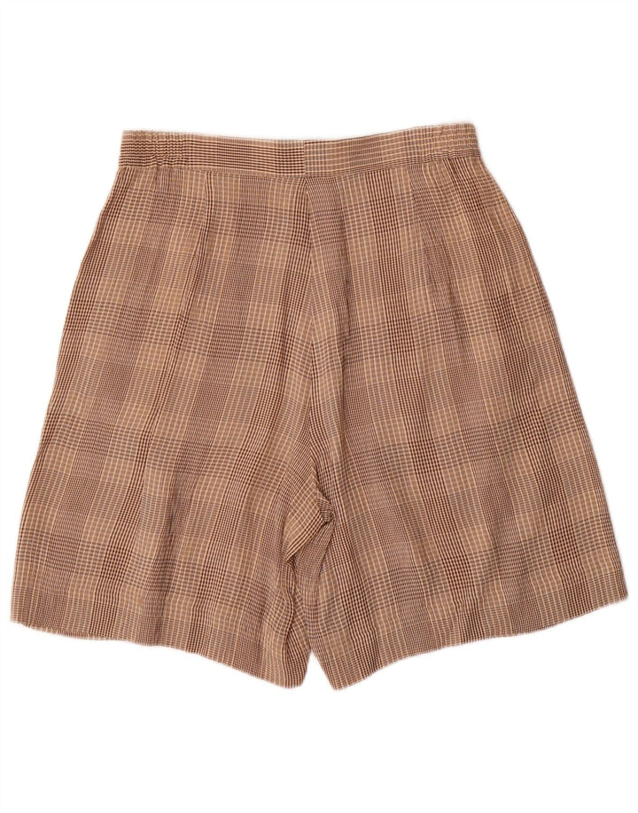 VINTAGE Damen 4-Knopf-2-teiliges Set UK 10 Small W28 Braun kariertes Acetat