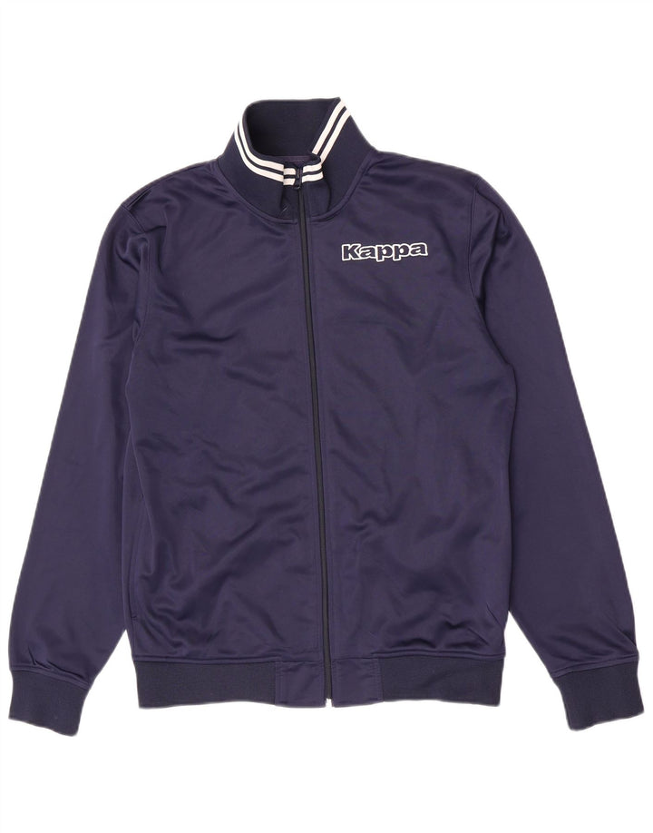 Kappa Herren-Trainingsanzug-Oberteil, Jacke, groß, marineblau, Polyester