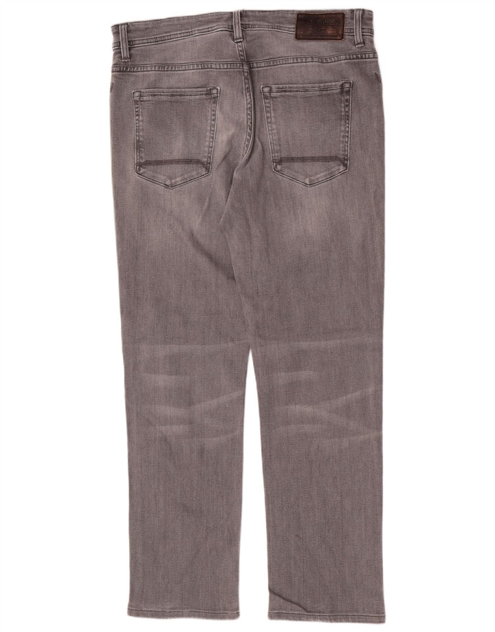 Timberland Herren Regular Straight Jeans W34 L30 Graue Baumwolle