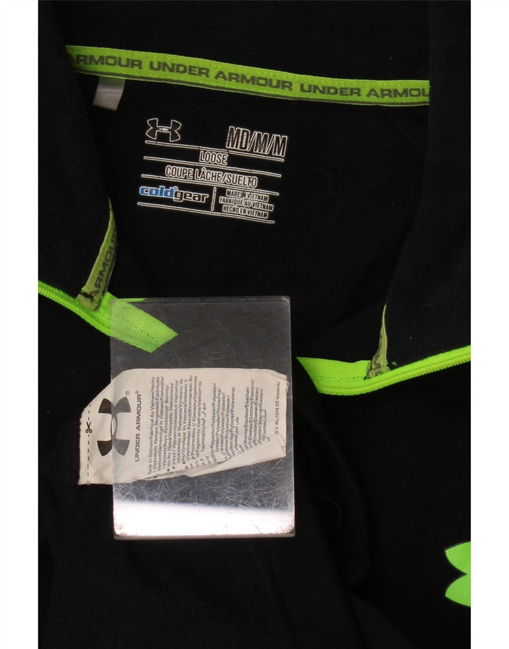 UNDER ARMOUR Herren Cold Gear Pullover-Trainingsoberteil mit Reißverschluss, Mittelschwarz