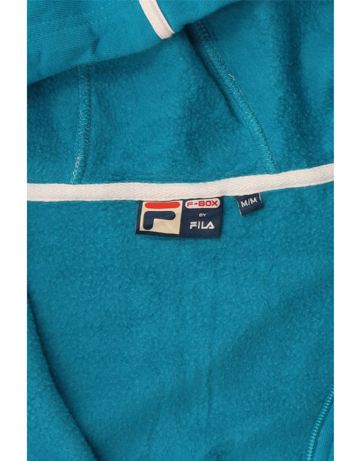 Fila Damen Zip Hoodie Pullover UK 14 Mittelblau
