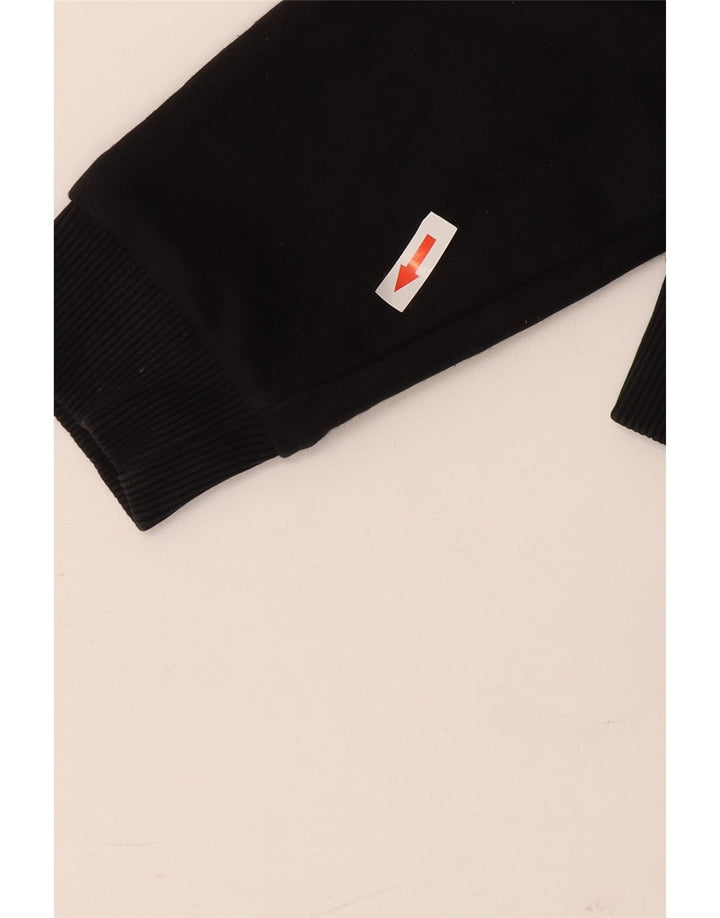 Fila Damen Sweatshirt Pullover UK 10 Small Schwarz Baumwolle