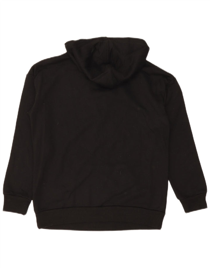 Guess Damen Graphic Hoodie Pullover UK 14 Medium Schwarz