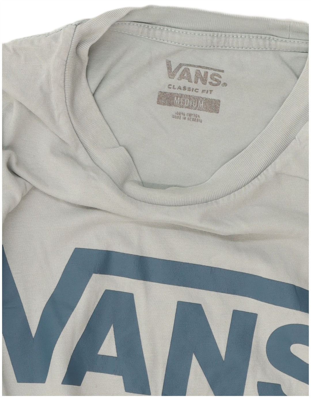 Vans Herren-T-Shirt mit klassischer Passform, mittelblauer Baumwolle, mit Grafik