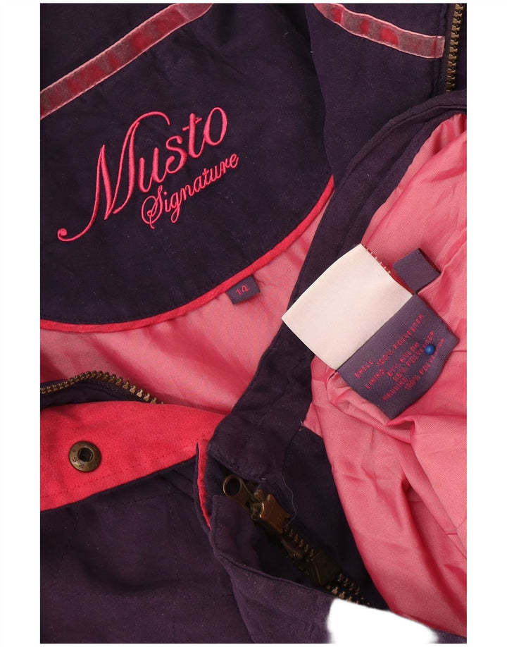 Musto Womens Signature Steppjacke UK 14 Large Lila Polyester