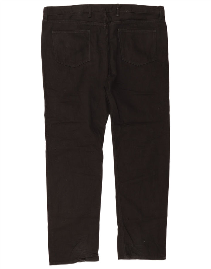 Marks & Spencer Herren-Freizeithose mit normaler Passform, W42, L33, schwarze Baumwolle