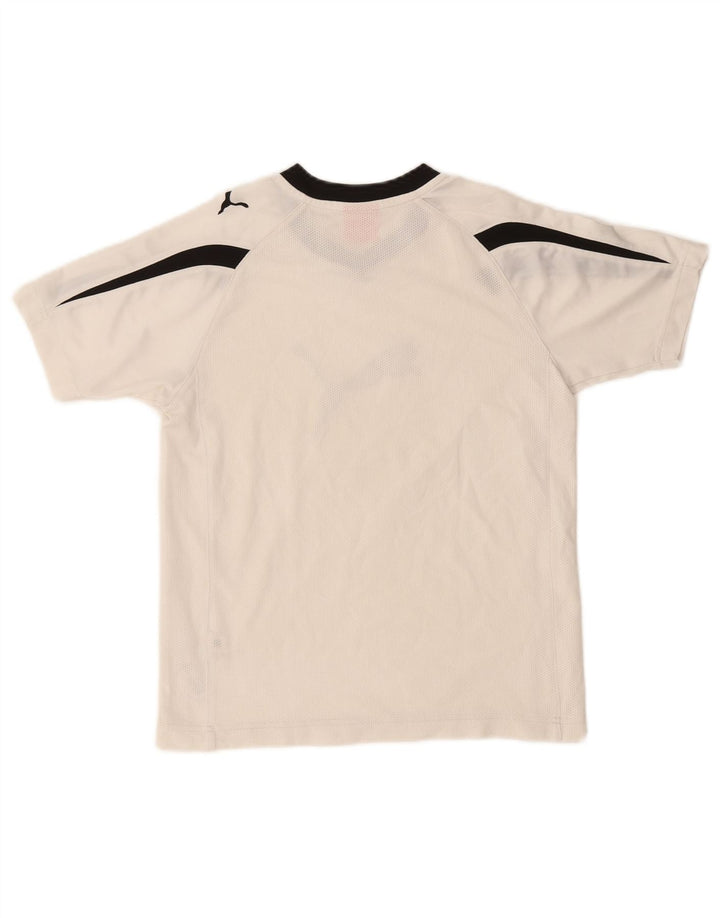 PUMA Boys Graphic T-Shirt Top 11-12 Years White Colourblock Polyester