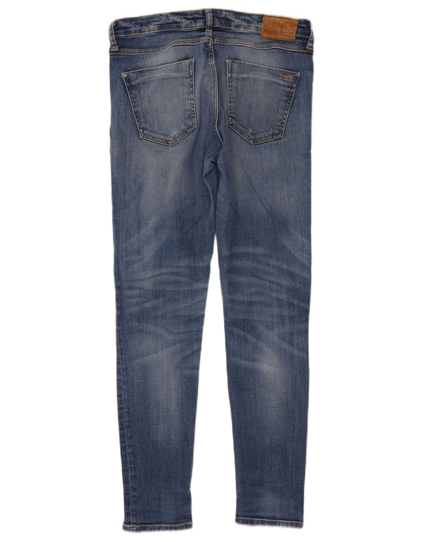Zara Damen Distressed Skinny Jeans EU 38 Small W28 L29 Blau