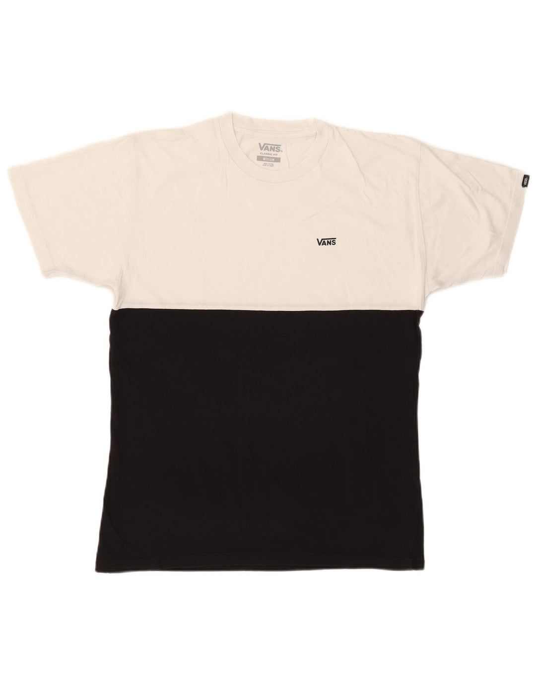 VANS Herren-T-Shirt mit klassischer Passform, Mittelschwarz, Colourblock-Baumwolle