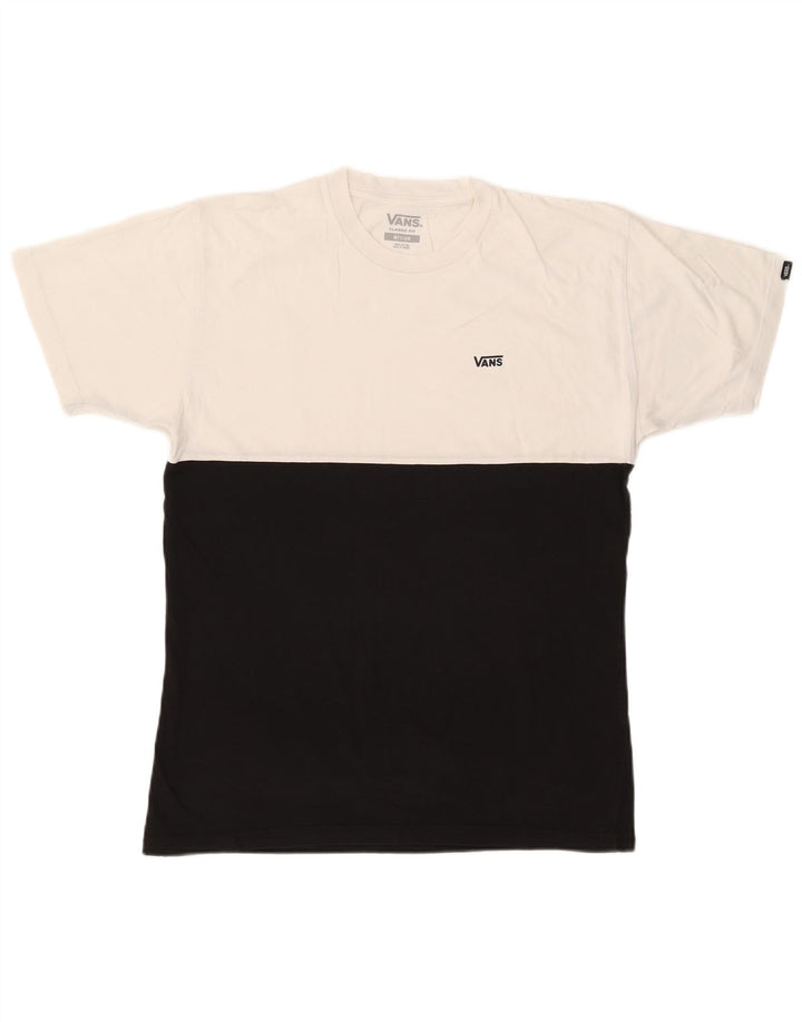 VANS Herren-T-Shirt mit klassischer Passform, Mittelschwarz, Colourblock-Baumwolle