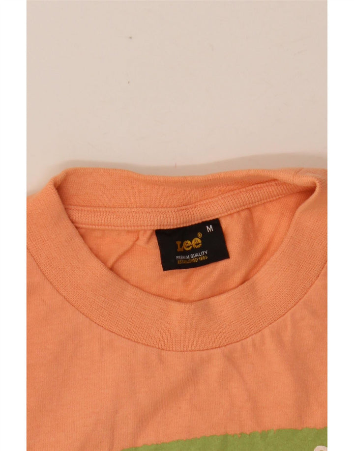 LEE Damen Graphic Top Langarm UK 12 Medium Orange