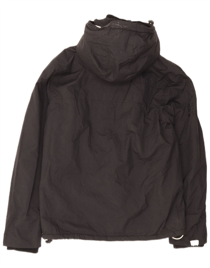Superdry Herren Windcheater Kapuzen-Windjacke UK 38 Medium Schwarz