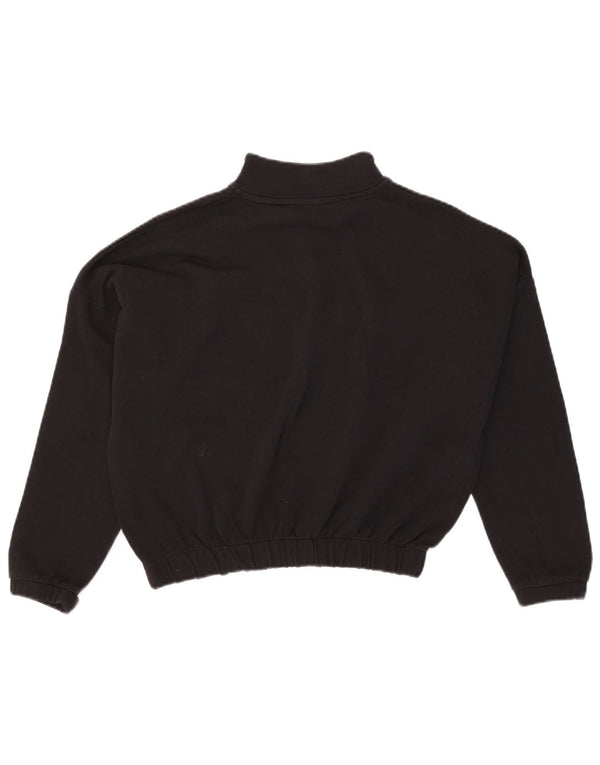 Kappa Damen Übergroßer Grafik-Sweatshirt-Pullover UK 10 Small Schwarz