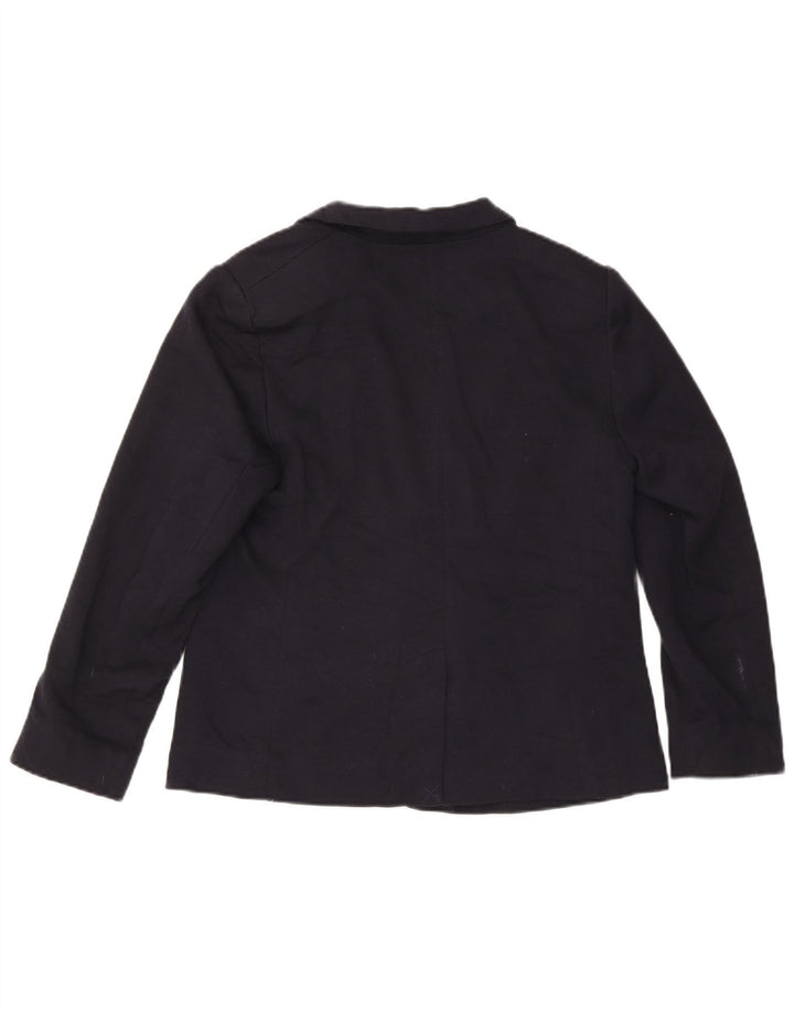 John Lewis Damen 1-Knopf-Blazer-Jacke, UK 14, Mittelmarineblau, Polyester