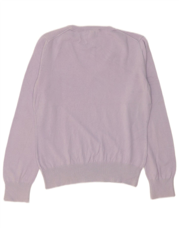 GANT Damen Pullover mit V-Ausschnitt, UK 14, Größe L, Lila, Baumwolle