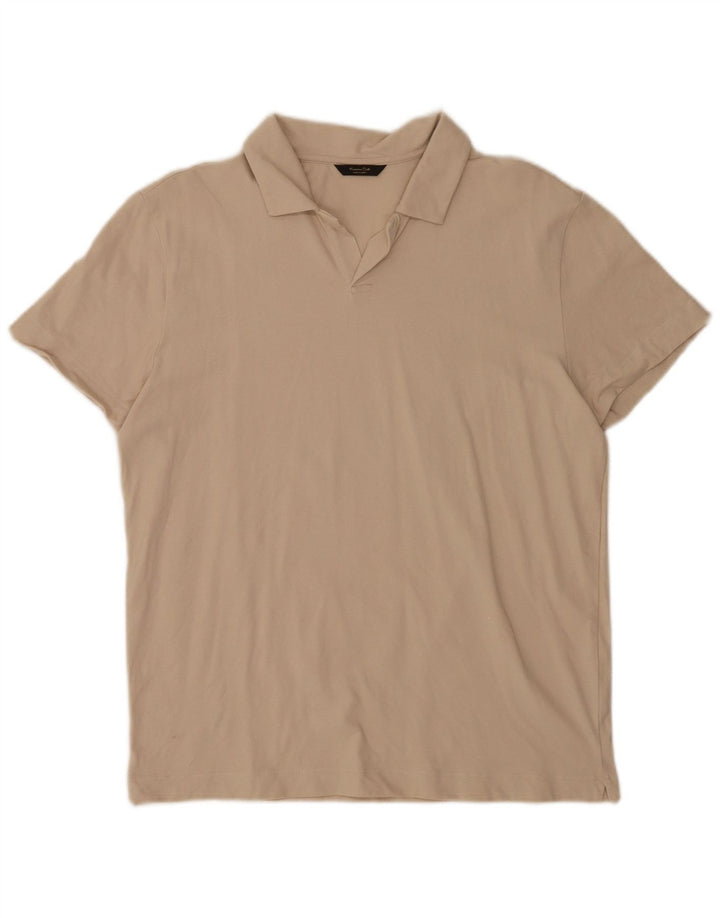 Massimo Dutti Herren Poloshirt Mittelbeige Baumwolle