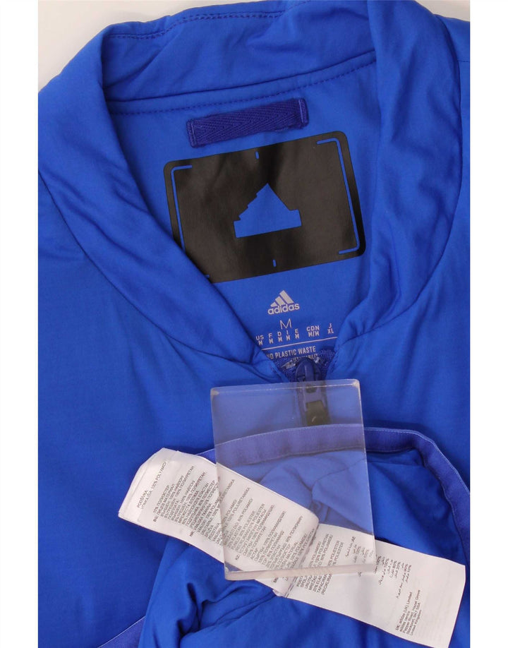 Adidas Herren Weste UK 38 Mittelblaues Colourblock-Polyamid