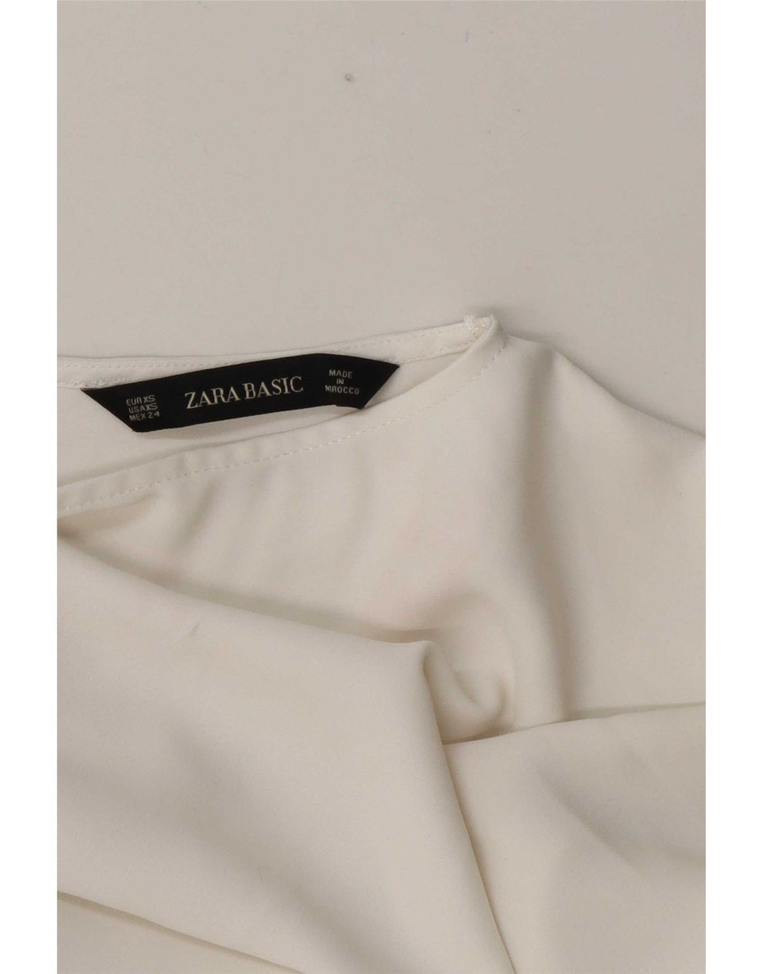 Zara Damen-Blusenoberteil in Übergröße, UK 6, XS, Weiß, Farbblock