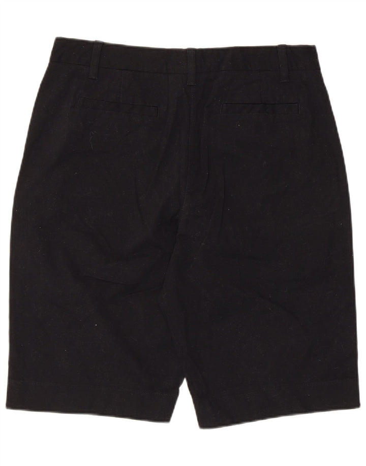 Marks & Spencer Damen Chinoshorts UK 12 Medium W30 Schwarze Baumwolle