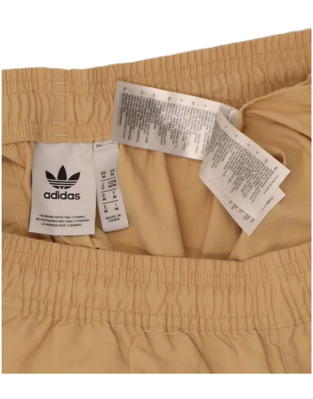 Adidas Herren Badeshorts mit Grafik, mittelbeigefarbenes Polyester