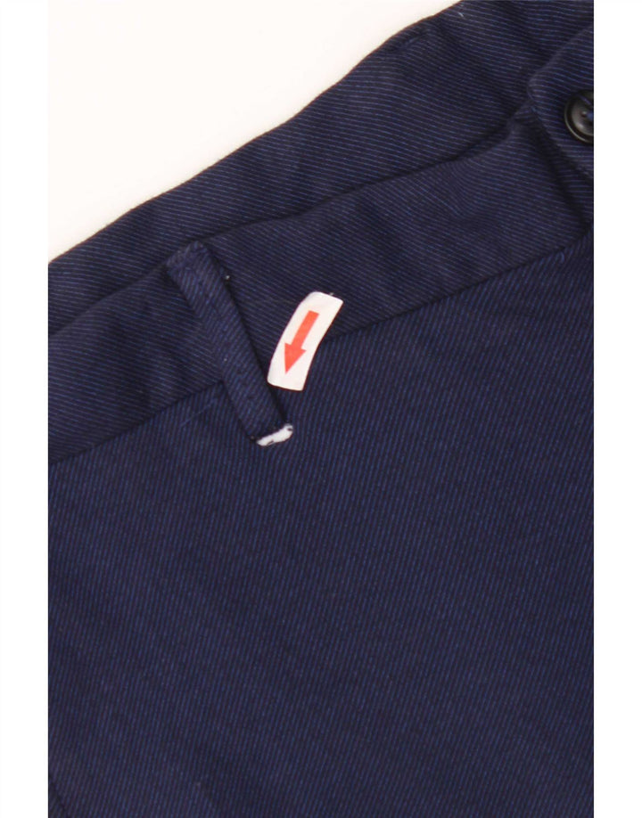 Zara Herren Chinoshorts EU 42 Large W32 Marineblaue Viskose