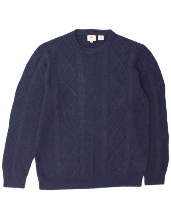 Levi's Herren-Pullover mit Rundhalsausschnitt, XL, marineblaue Baumwolle