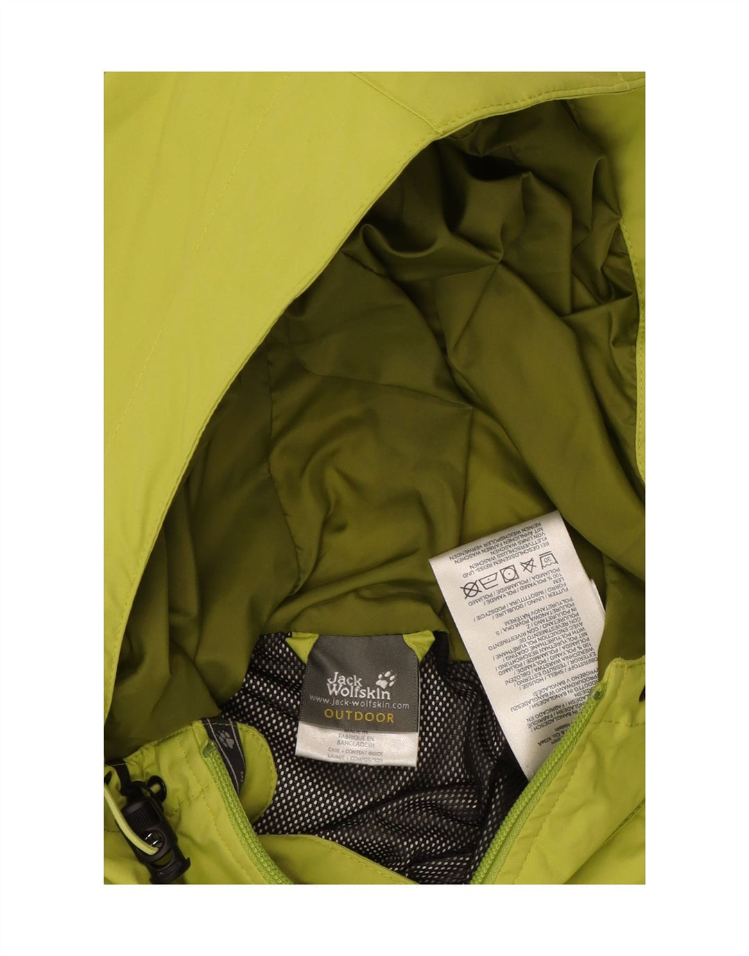 JACK WOLFSKIN Damen Regenjacke mit Kapuze UK 16 Large Grün Polyamid