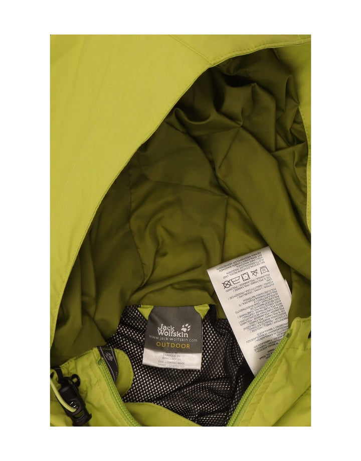 JACK WOLFSKIN Damen Regenjacke mit Kapuze UK 16 Large Grün Polyamid