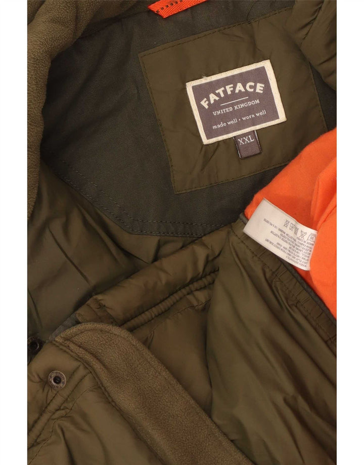 Fat Face Herren Steppjacke UK 44 2XL Khaki Nylon