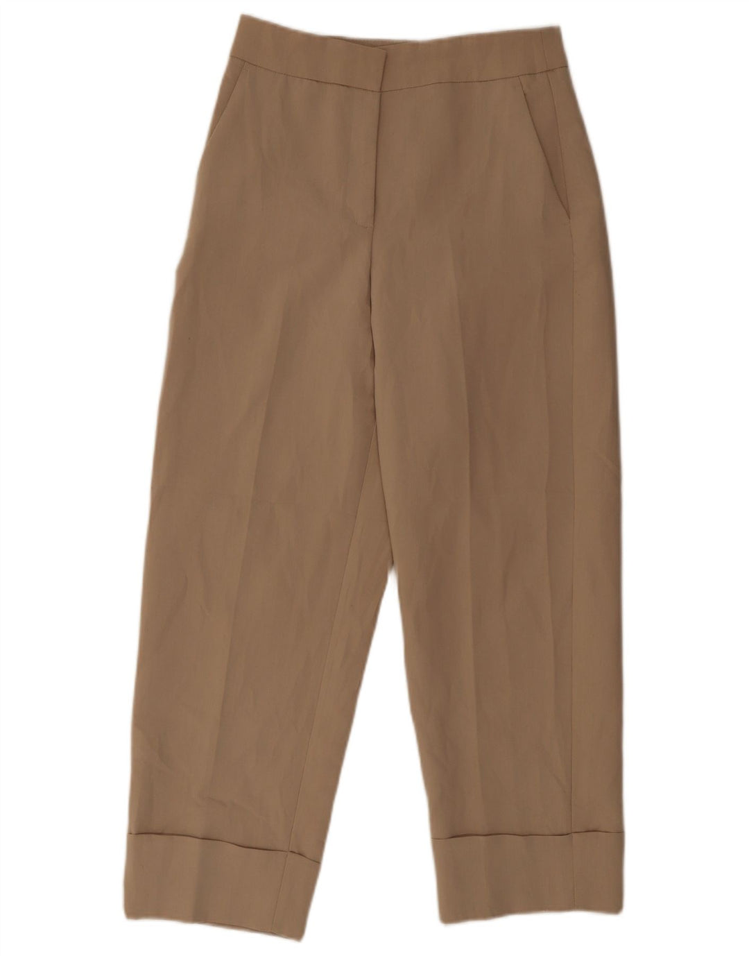 Gerade Anzughose für Damen von Zara, mittelgroß, W28, L27, Beige, Polyester