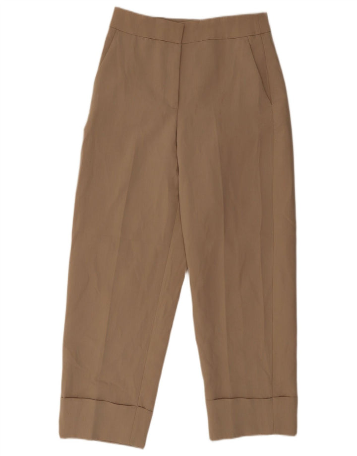 Gerade Anzughose für Damen von Zara, mittelgroß, W28, L27, Beige, Polyester