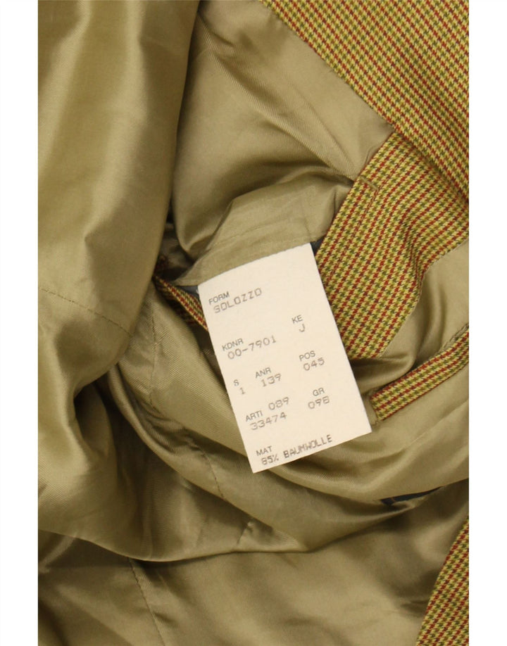 PEEK & CLEPPENBURG Mens 2 Button Blazer Jacket UK 42 XL Green Houndstooth Vintage Peek & Cleppenburg and Second-Hand Peek & Cleppenburg from Messina Hembry 