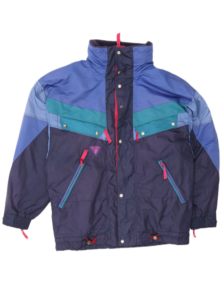 Degre 7 Herren-Skijacke mit Kapuze, IT 52 XL, Marineblau, Farbblock-Polyester