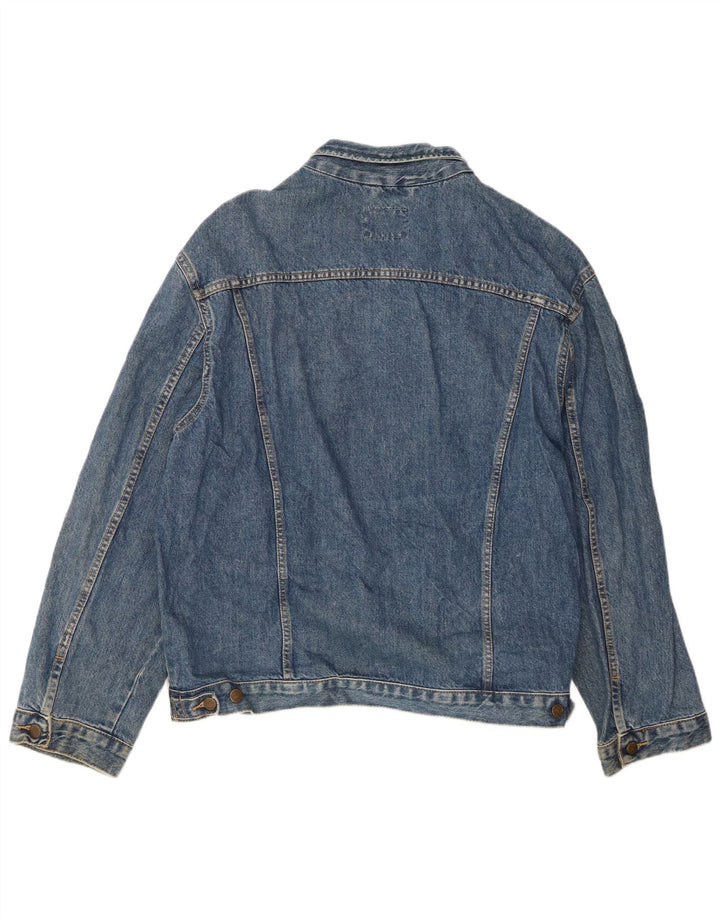 Lee Herren Jeansjacke UK 44 2XL Blaue Baumwolle