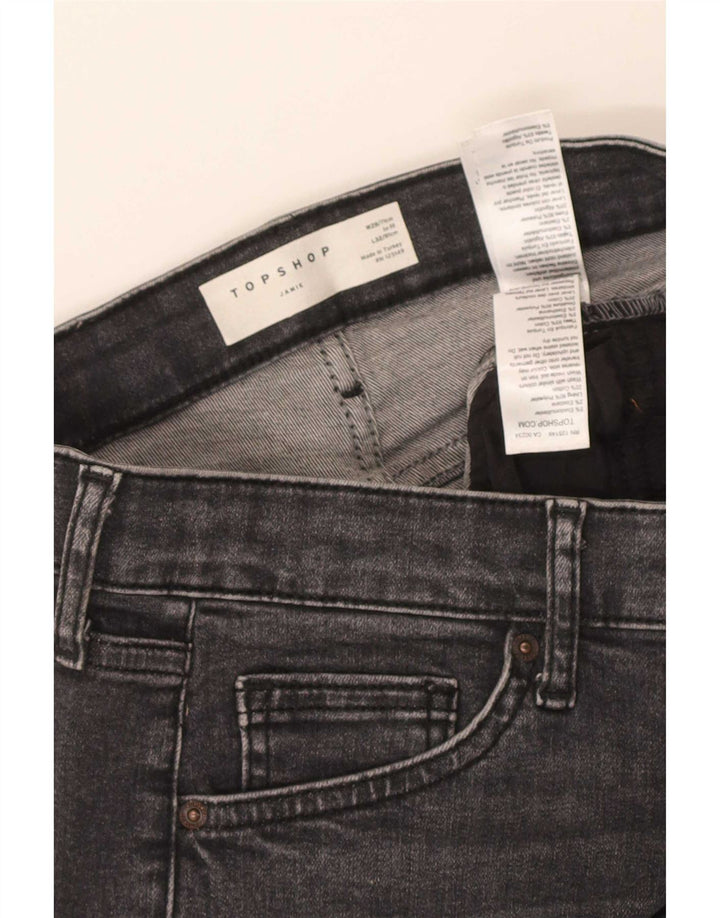 Topshop Damen Jamie Skinny Jeans W28 L27 Grau Polyester