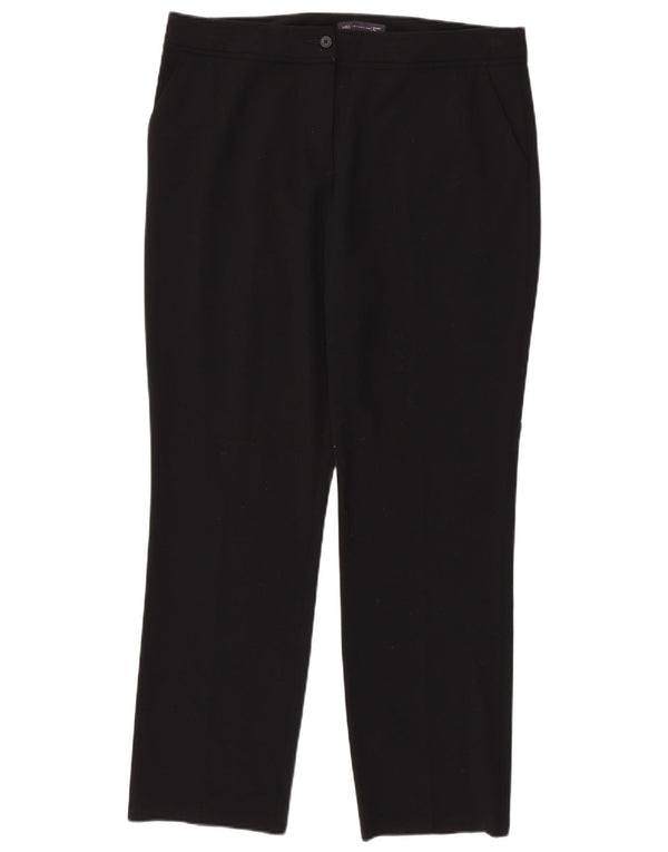 Marks & Spencer Damen Gerade Freizeithose UK 16 Large W36 L32 Schwarz